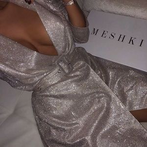 Victoria  Meshki Diamante Blazer dress Glitter